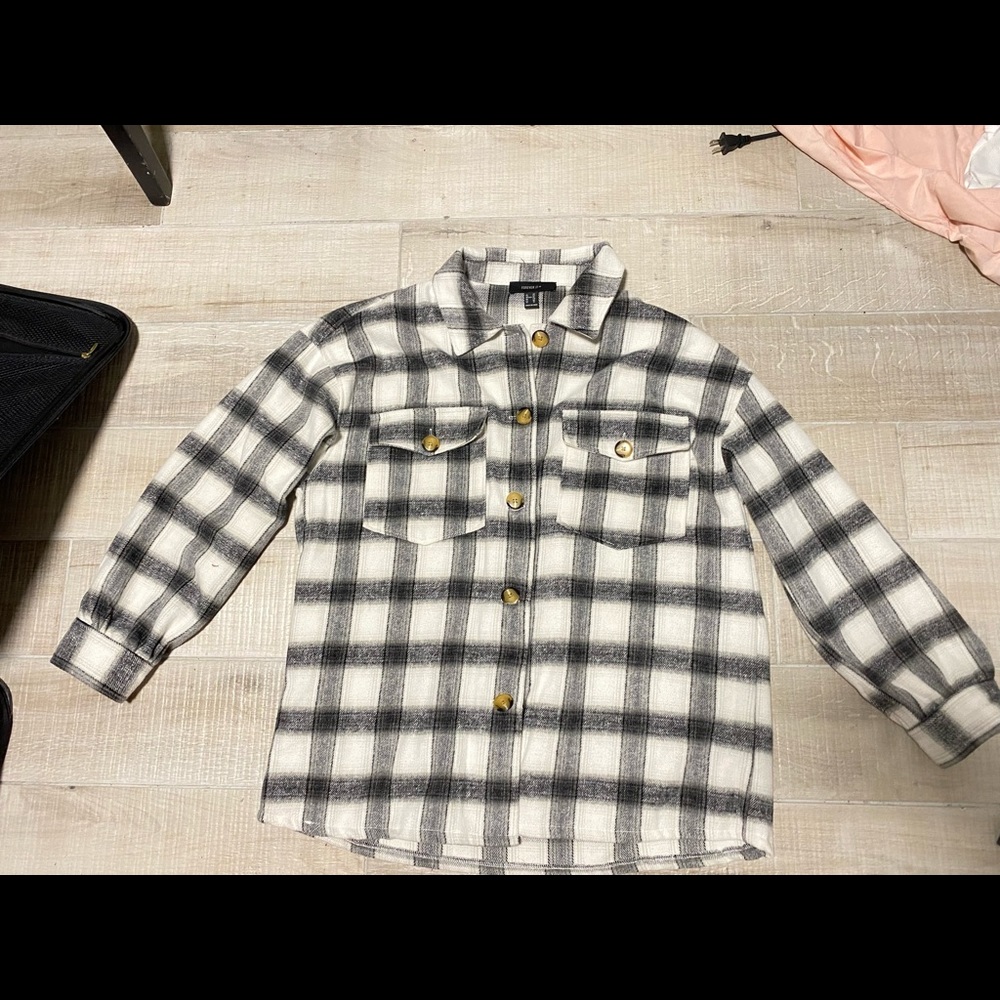 Forever 21, plaid jacket used 1 time, excellent condition